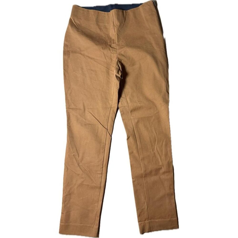 A New Day tan brown slim fit high rise trousers pants leggings sz 4
